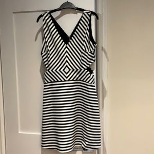 HOLT RENFREW MICHAEL KORS CUT OUT STRIPED DRESS